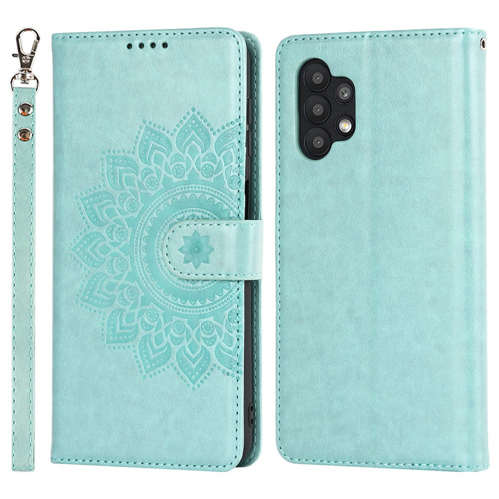 Galaxy A32 5G Wallet-Hülle – Mit Musterdruck, Kartenfächer & Riemen
