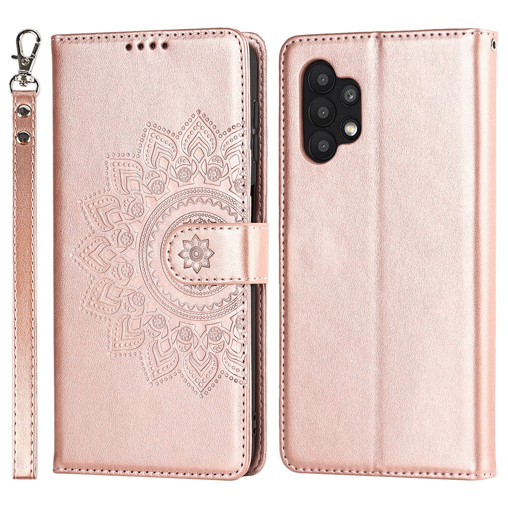 Galaxy A32 5G Wallet-Hülle – Mit Musterdruck, Kartenfächer & Riemen