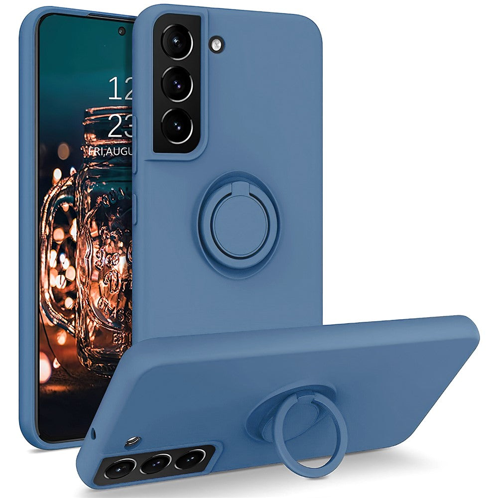 Galaxy S22 Plus 5G Silikonhülle – Leicht & Mit Schwenkring-Ständer