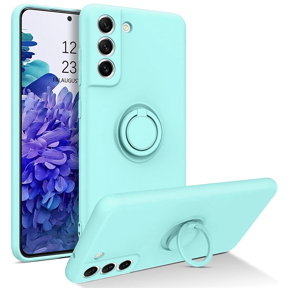 Galaxy S21 FE 5G Silikonhülle – Leicht & Mit Schwenkring-Ständer