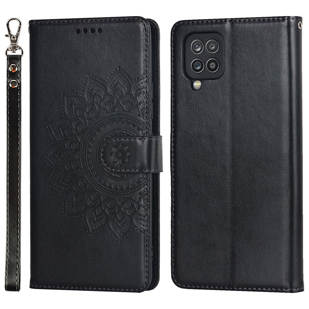 Galaxy A42 5G Wallet-Hülle – Mit Musterdruck, Kartenfächer & Riemen