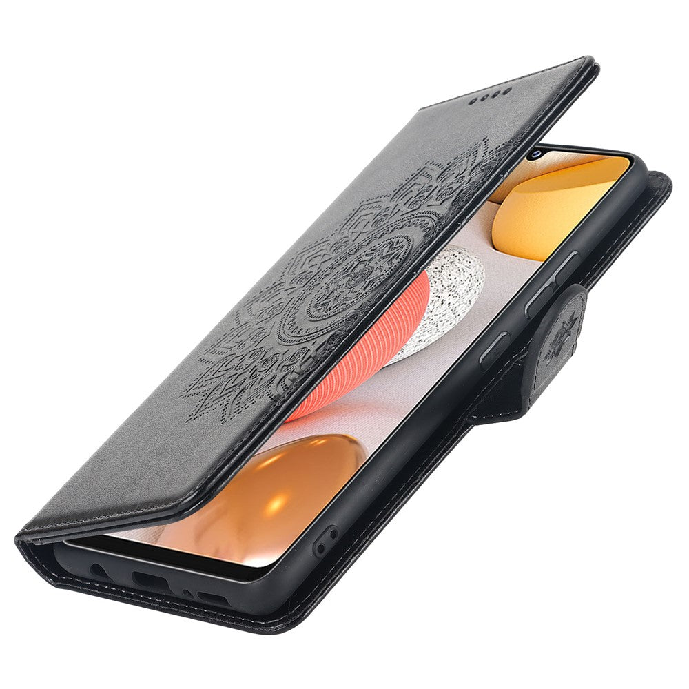 Galaxy A42 5G Wallet-Hülle – Mit Musterdruck, Kartenfächer & Riemen