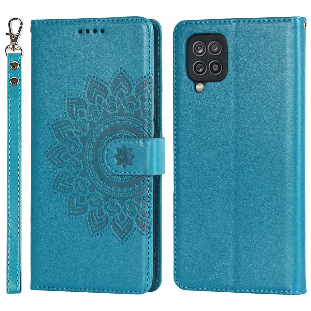 Galaxy A42 5G Wallet-Hülle – Mit Musterdruck, Kartenfächer & Riemen