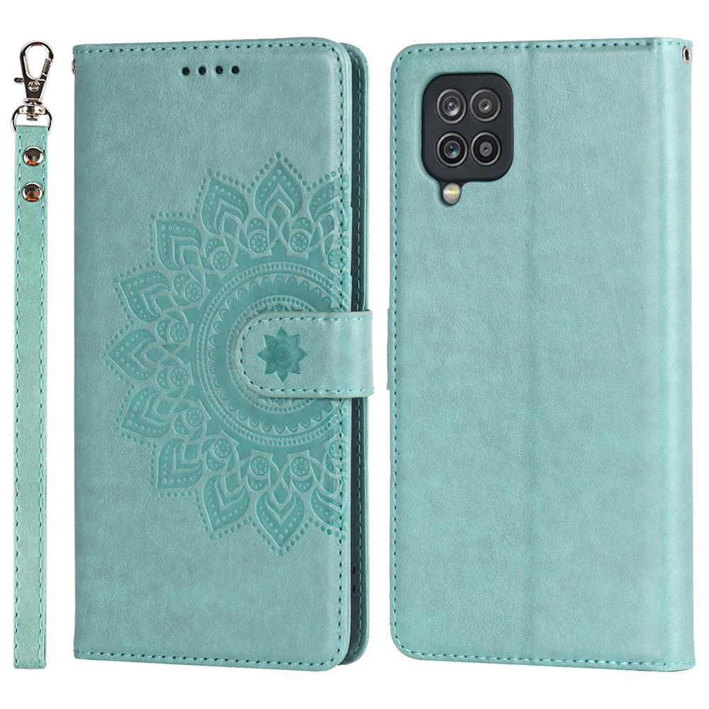 Galaxy A42 5G Wallet-Hülle – Mit Musterdruck, Kartenfächer & Riemen
