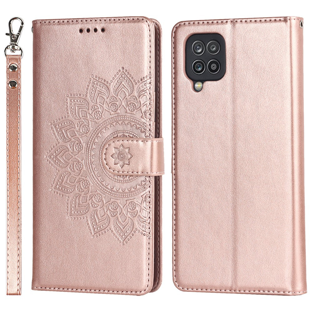 Galaxy A42 5G Wallet-Hülle – Mit Musterdruck, Kartenfächer & Riemen