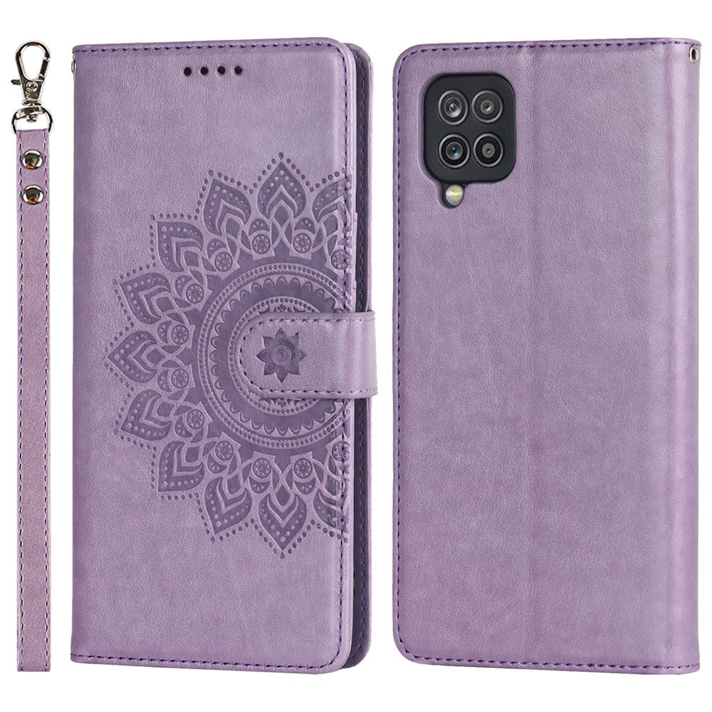 Galaxy A42 5G Wallet-Hülle – Mit Musterdruck, Kartenfächer & Riemen