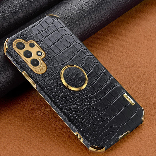 Galaxy A32 5G/M32 5G Handyhülle – in Krokodil-Optik, veredeltem Rahmen & Ständer