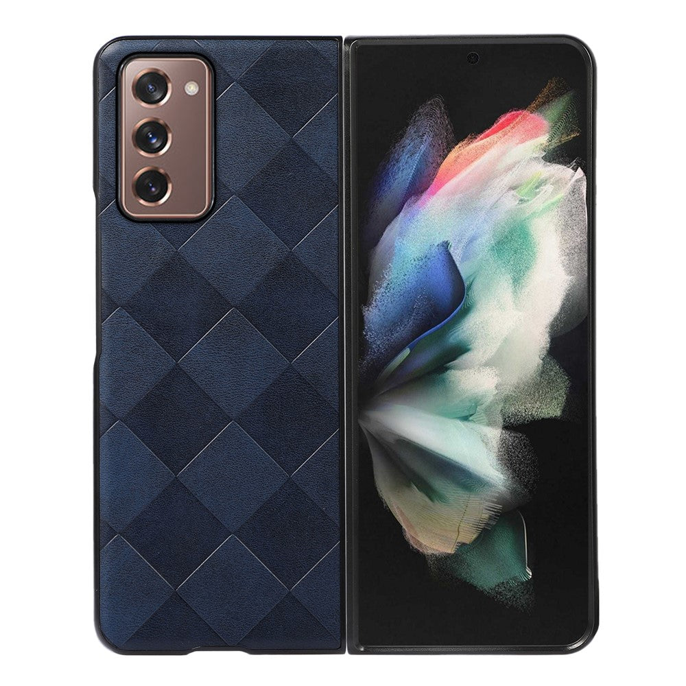 Galaxy Z Fold2 5G Hybrid-Handyhülle – Mit gitterartiger PU-Lederbeschichtung