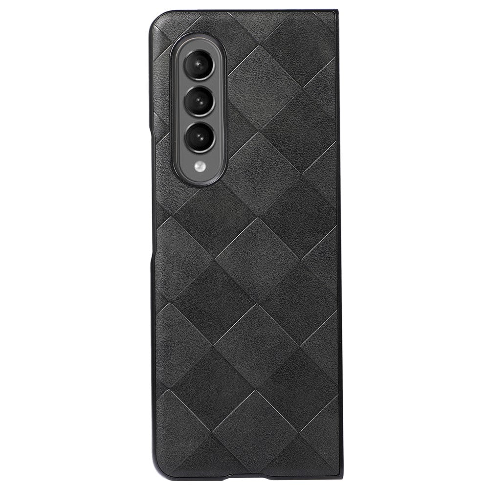 Galaxy Z Fold3 5G Hybrid-Handyhülle – Mit gitterartiger PU-Lederbeschichtung