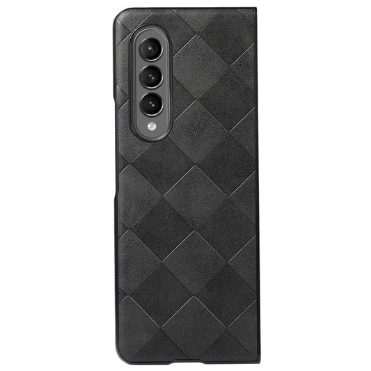 Galaxy Z Fold3 5G Hybrid-Handyhülle – Mit gitterartiger PU-Lederbeschichtung