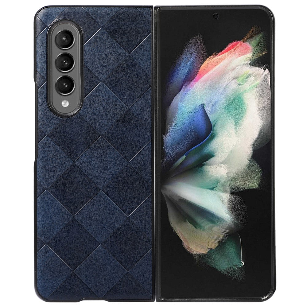 Galaxy Z Fold3 5G Hybrid-Handyhülle – Mit gitterartiger PU-Lederbeschichtung