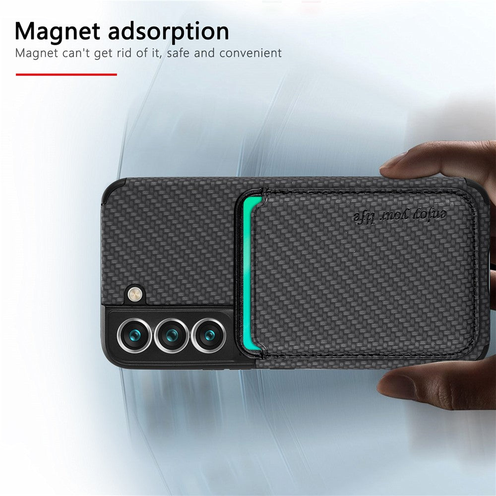 Galaxy S22 5G Schutzhülle – Magnetische abnehmbare Kartenhalter-Rückseite
