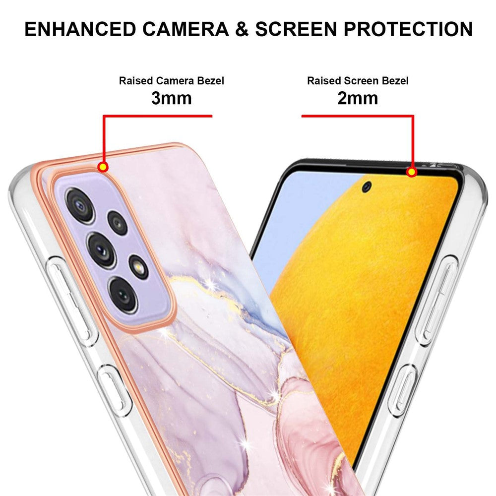 Galaxy A23 4G/5G Schutzhülle – Mit Marmormuster 2,0 mm Galvanik-Rückseite