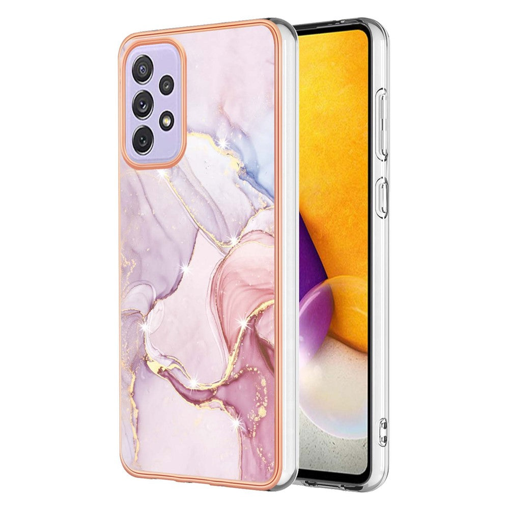 Galaxy A13 4G Schutzhülle – Mit Marmormuster 2,0 mm Galvanik-Rückseite