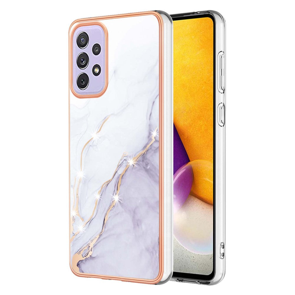 Galaxy A13 4G Schutzhülle – Mit Marmormuster 2,0 mm Galvanik-Rückseite