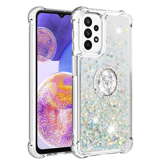 Galaxy A23 4G/5G Glitzerhülle – mit Treibsand & Ständer