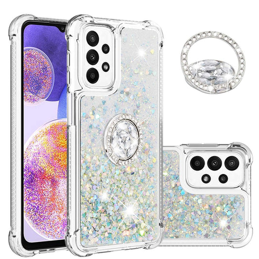 Galaxy A23 4G/5G Glitzerhülle – mit Treibsand & Ständer