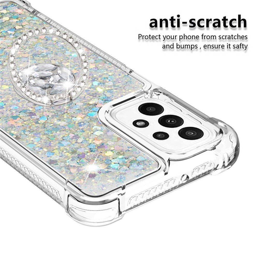 Galaxy A23 4G/5G Glitzerhülle – mit Treibsand & Ständer