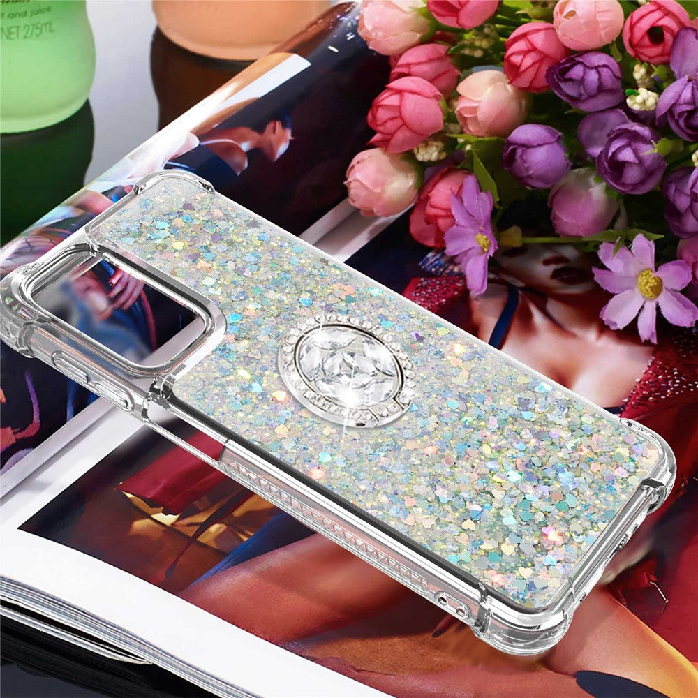 Galaxy A23 4G/5G Glitzerhülle – mit Treibsand & Ständer