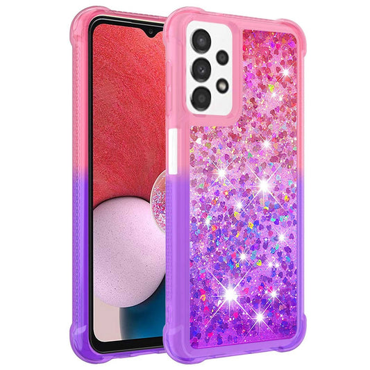 Galaxy A13 4G Glitter-Hülle – Farbverlauf mit funkelndem Puder