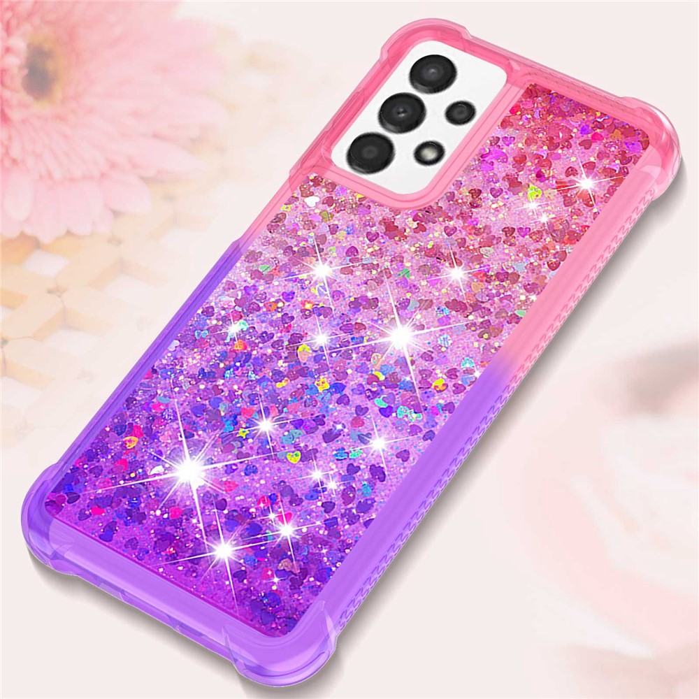 Galaxy A13 4G Glitter-Hülle – Farbverlauf mit funkelndem Puder