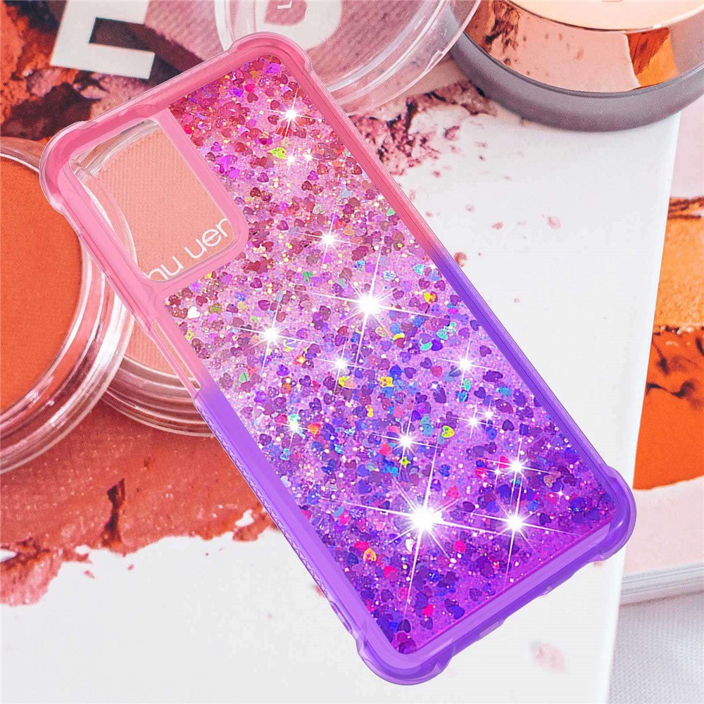 Galaxy A13 4G Glitter-Hülle – Farbverlauf mit funkelndem Puder