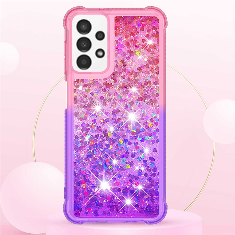Galaxy A13 4G Glitter-Hülle – Farbverlauf mit funkelndem Puder