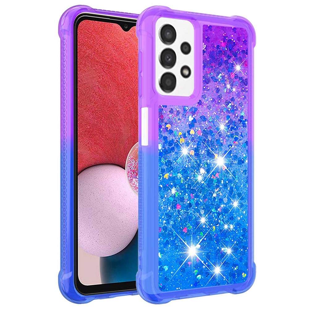 Galaxy A13 4G Glitter-Hülle – Farbverlauf mit funkelndem Puder