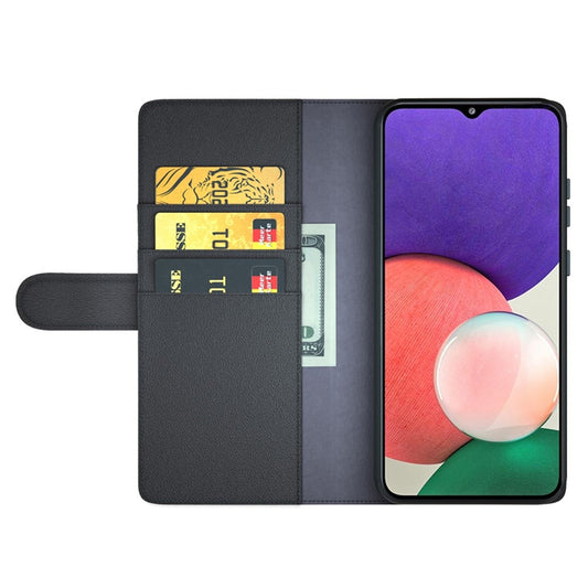 Galaxy A22 5G Echtleder Hülle mit Kartenfach