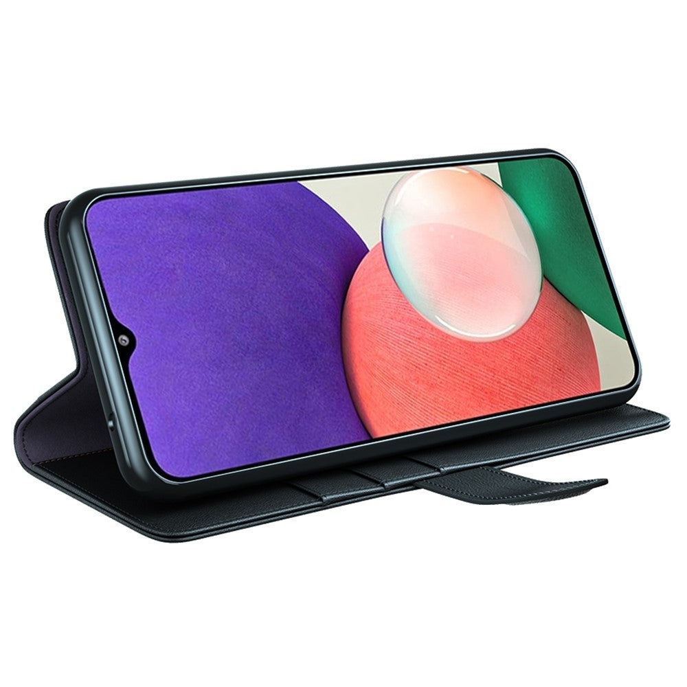 Galaxy A22 5G Echtleder Hülle mit Kartenfach