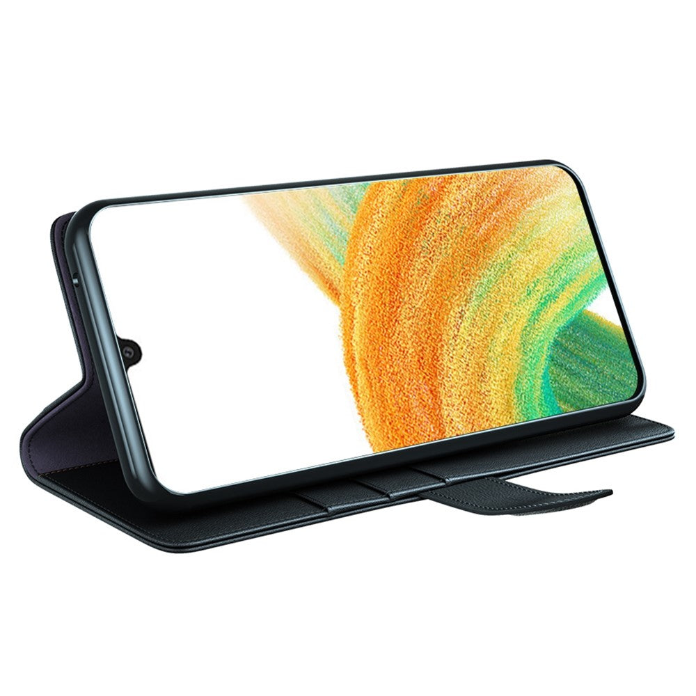 Galaxy A33 5G Echtleder Hülle mit Kartenfach