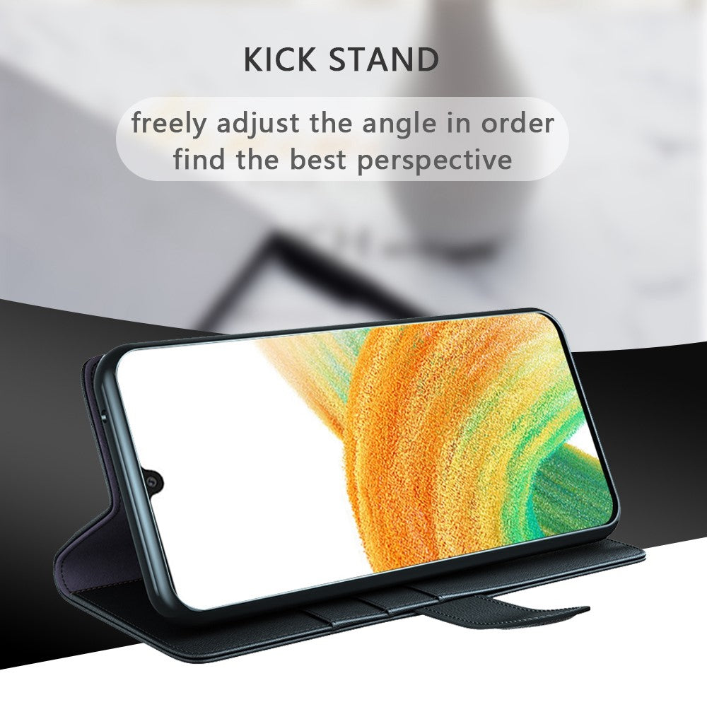 Galaxy A33 5G Echtleder Hülle mit Kartenfach