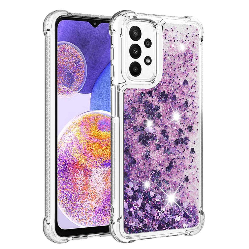 Galaxy A23 5G/4G Glitzer-Hülle – Stoßfest & mit Treibsand