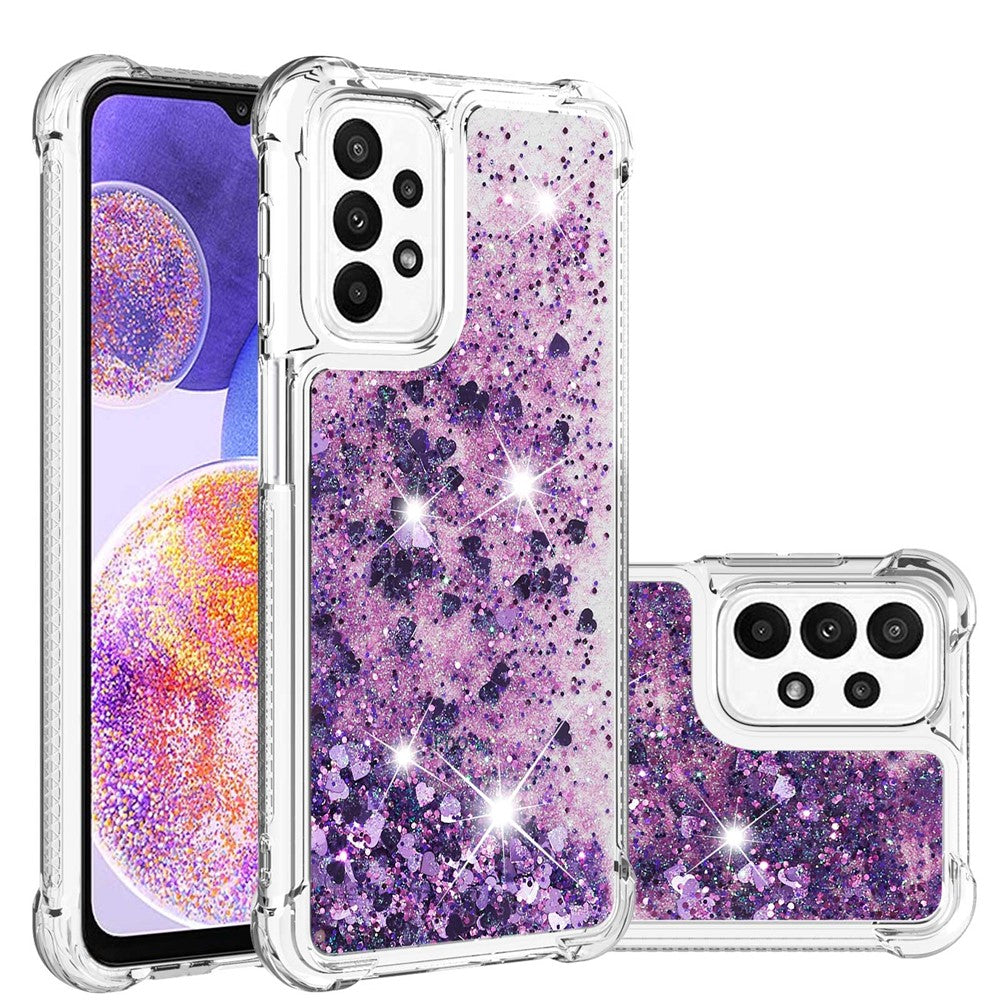Galaxy A23 5G/4G Glitzer-Hülle – Stoßfest & mit Treibsand