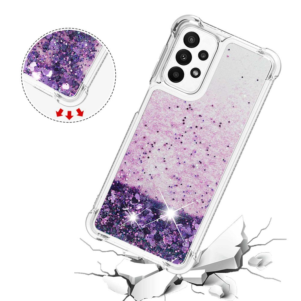 Galaxy A23 5G/4G Glitzer-Hülle – Stoßfest & mit Treibsand
