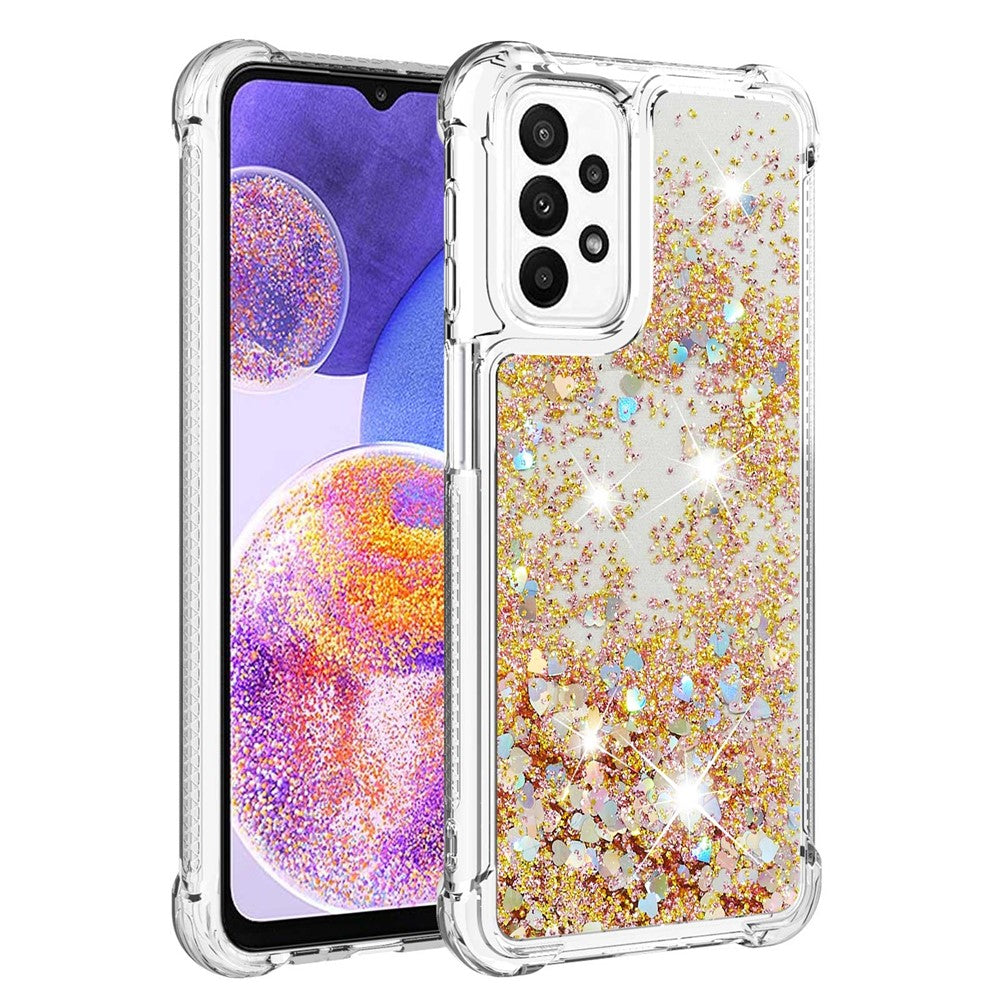 Galaxy A23 5G/4G Glitzer-Hülle – Stoßfest & mit Treibsand