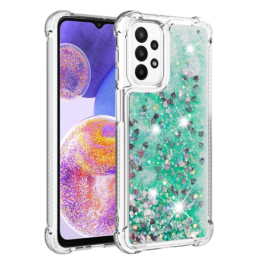 Galaxy A23 5G/4G Glitzer-Hülle – Stoßfest & mit Treibsand