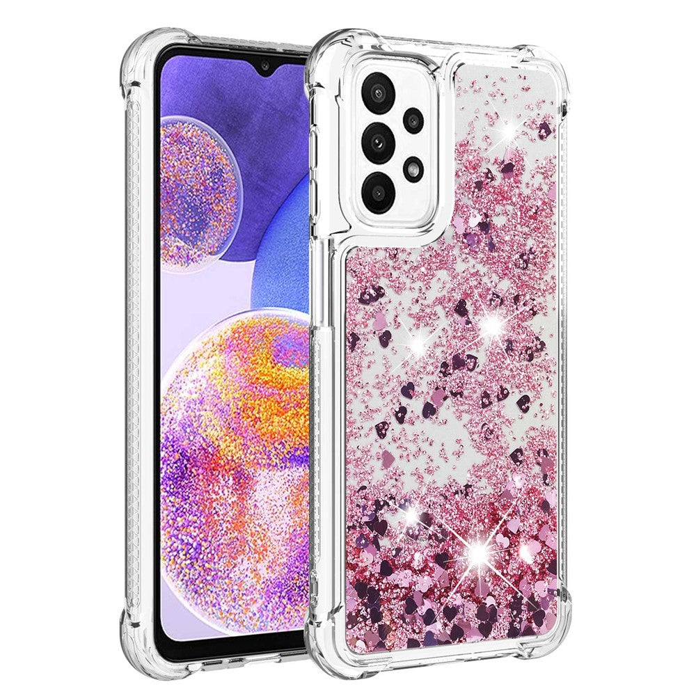 Galaxy A23 5G/4G Glitzer-Hülle – Stoßfest & mit Treibsand