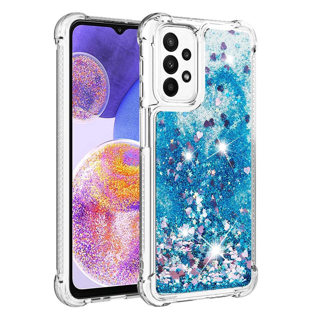 Galaxy A23 5G/4G Glitzer-Hülle – Stoßfest & mit Treibsand