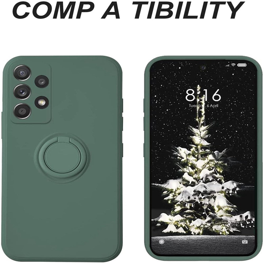 Galaxy A33 5G Silikonhülle – Leicht & Mit Schwenkring-Ständer