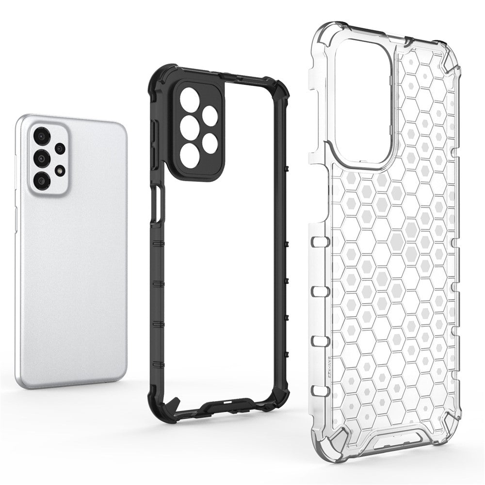 Galaxy A23 5G/4G Hybrid-Hülle – Wabenstruktur, stoßfest