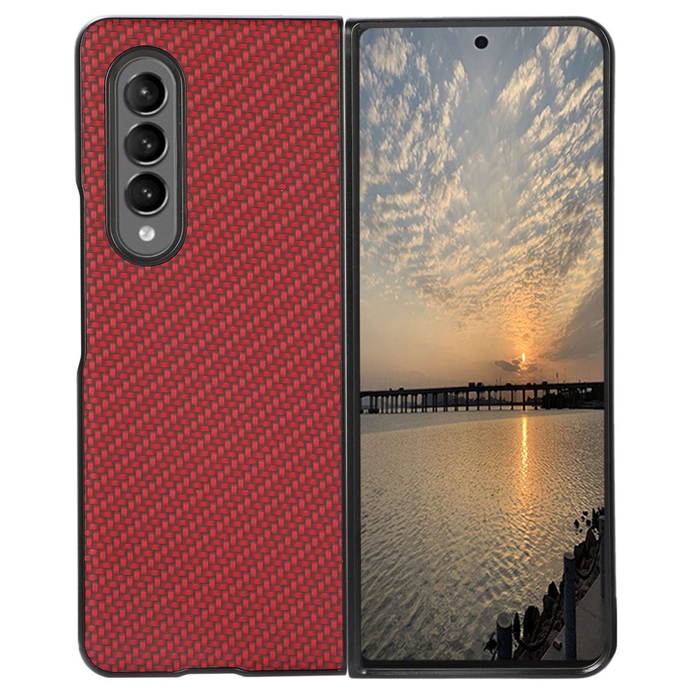 Galaxy Z Fold4 5G Lederhülle – Mit Carbonfaser-Textur