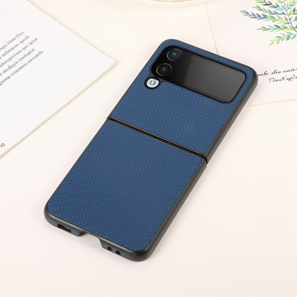 Galaxy Z Flip4 5G Lederhülle – Mit Carbonfaser-Textur