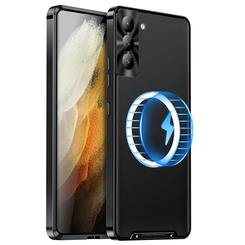 Galaxy S21 Plus 5G magnetische Hülle mit Metallkante & Kameraschutz
