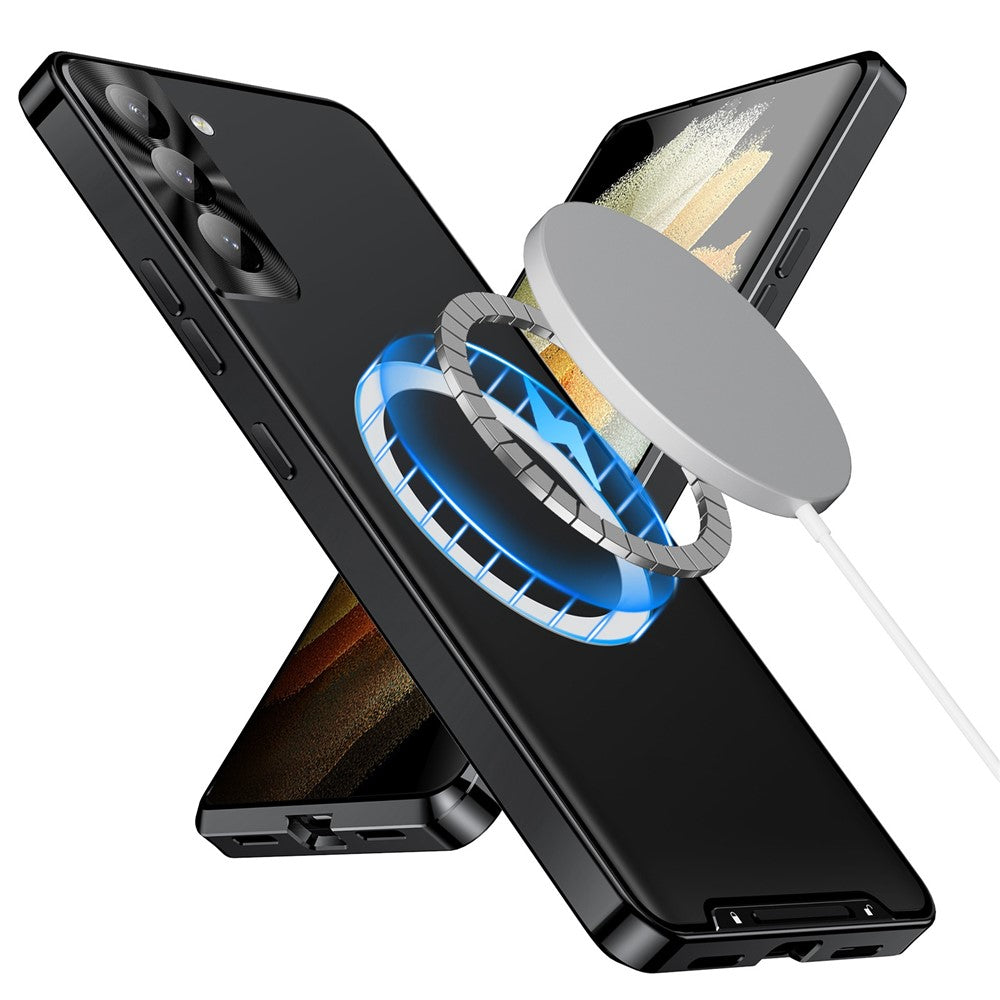 Galaxy S21 Plus 5G magnetische Hülle mit Metallkante & Kameraschutz