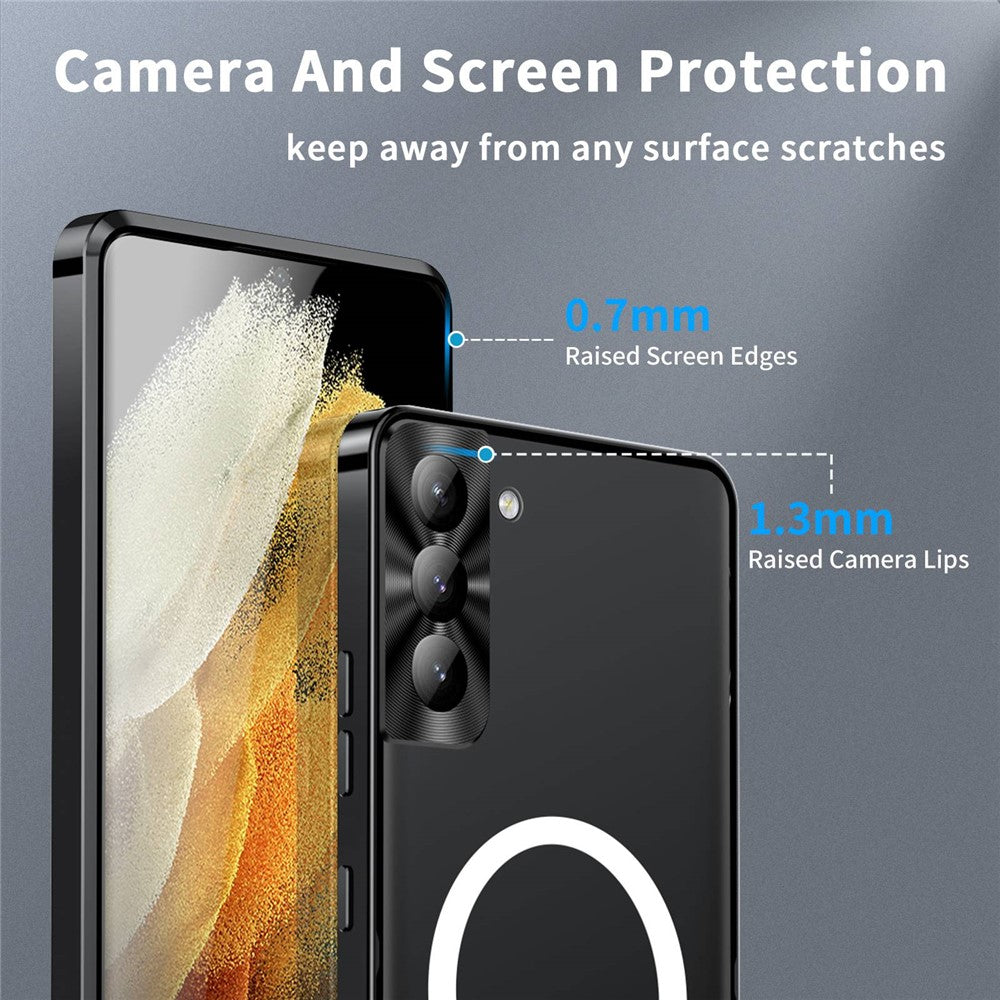 Galaxy S21 Plus 5G magnetische Hülle mit Metallkante & Kameraschutz