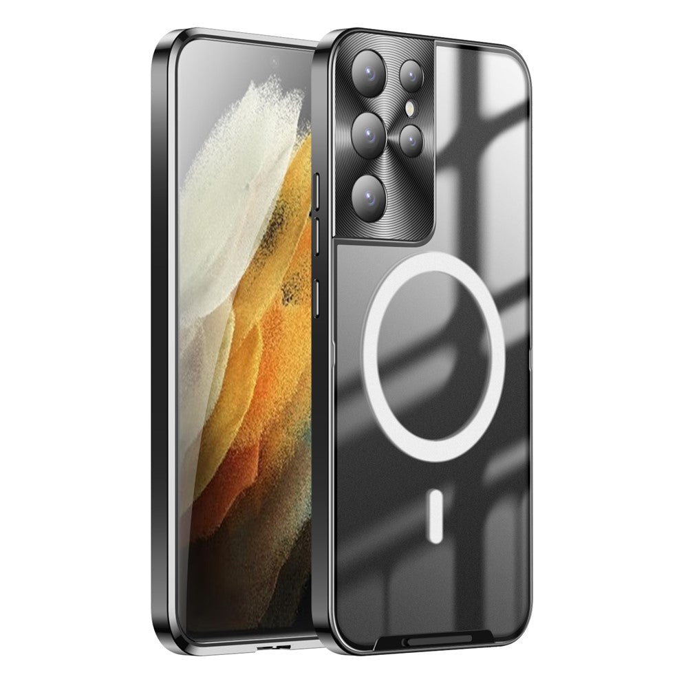 Galaxy S21 Ultra 5G magnetische Hülle mit Metallkante & Kameraschutz