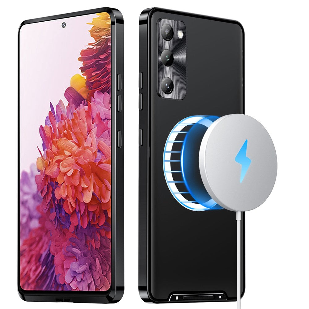 Galaxy S20 FE 5G / S20 FE / S20 FE 2022 / S20 Lite magnetische Hülle mit Metallkante & Kameraschutz