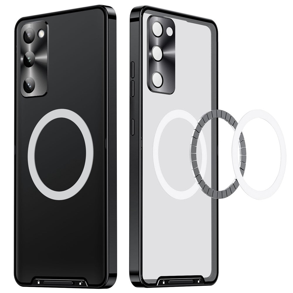 Galaxy S20 FE 5G / S20 FE / S20 FE 2022 / S20 Lite magnetische Hülle mit Metallkante & Kameraschutz
