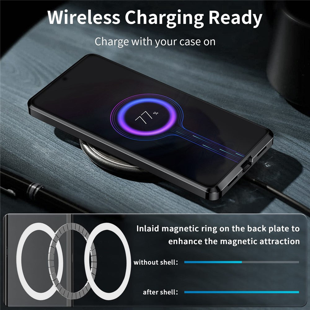 Galaxy S20 FE 5G / S20 FE / S20 FE 2022 / S20 Lite magnetische Hülle mit Metallkante & Kameraschutz